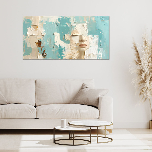 Obraz do salonu sypialni biura loftu, Abstrakcja Portret Kobiety 80x40
