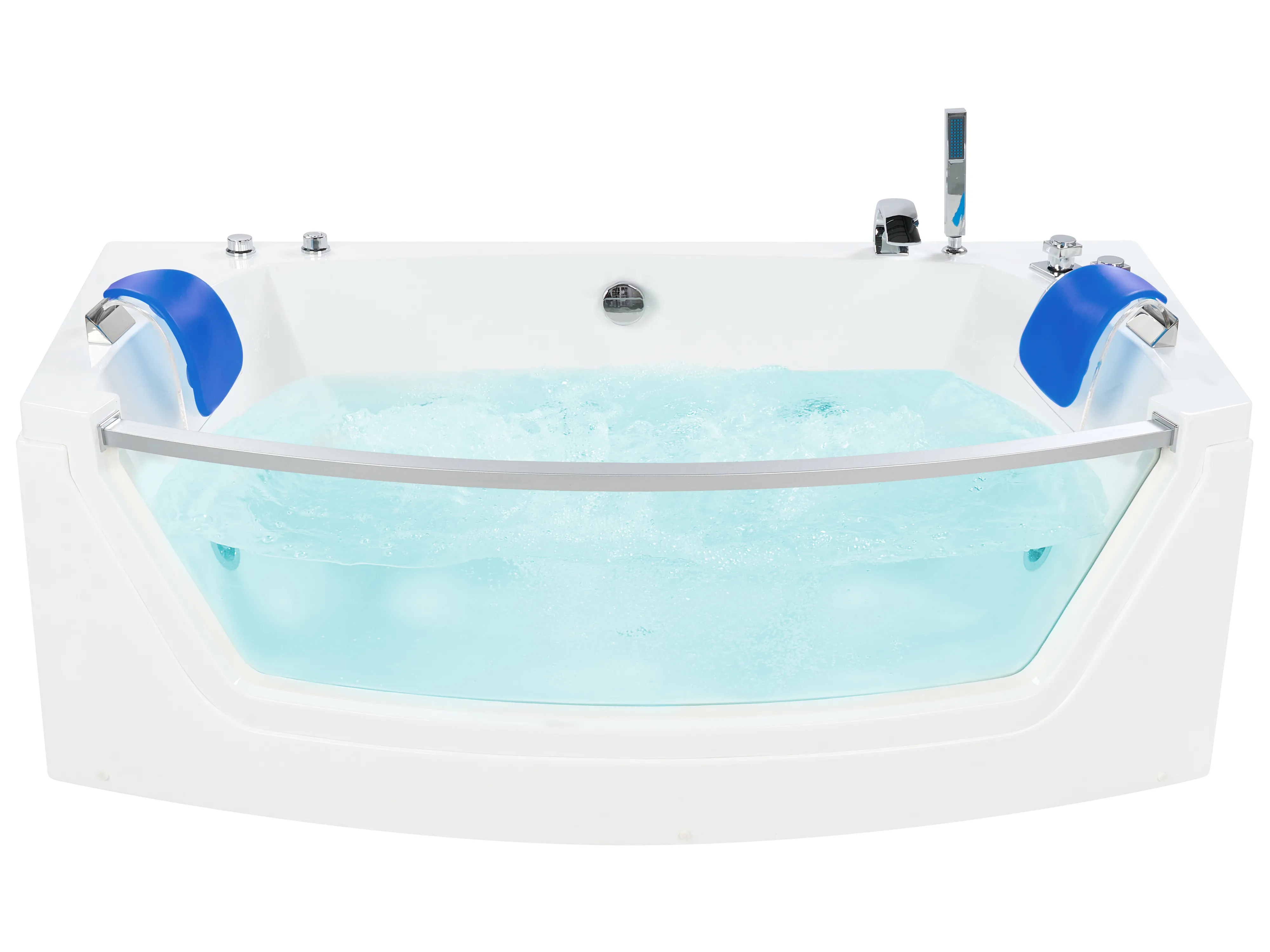 Corner Hot Tub with LED FUERTE 1750 x 850 mm White