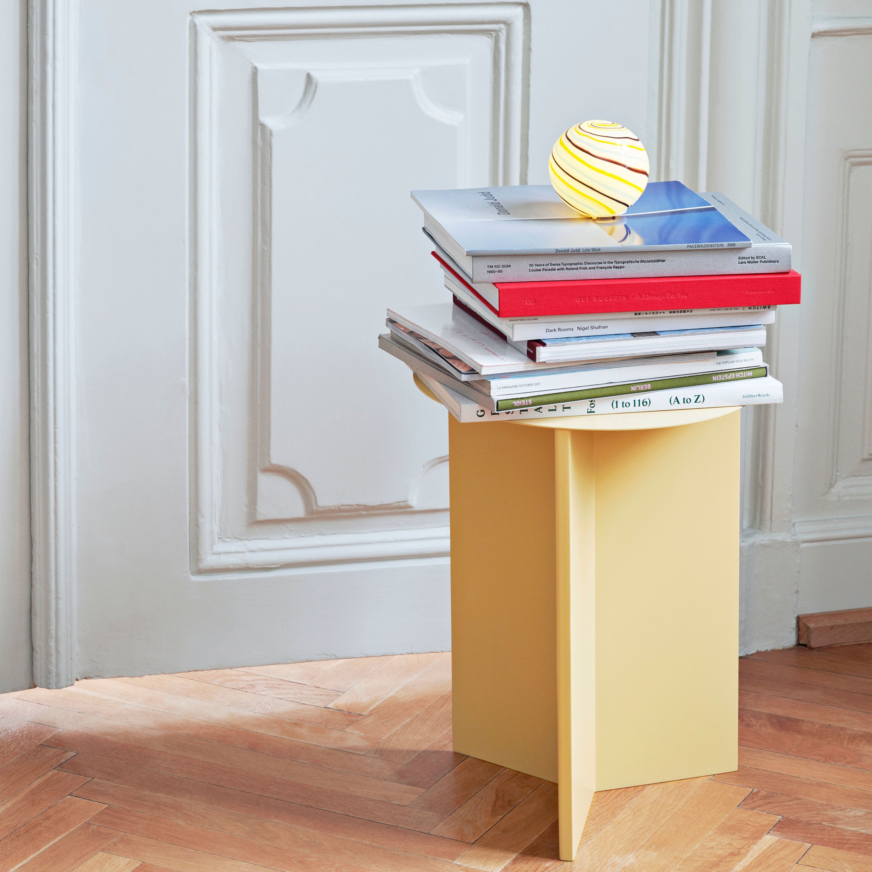 HAY Slit Table Round Bijzettafel Ø 35 cm - Pastel Geel