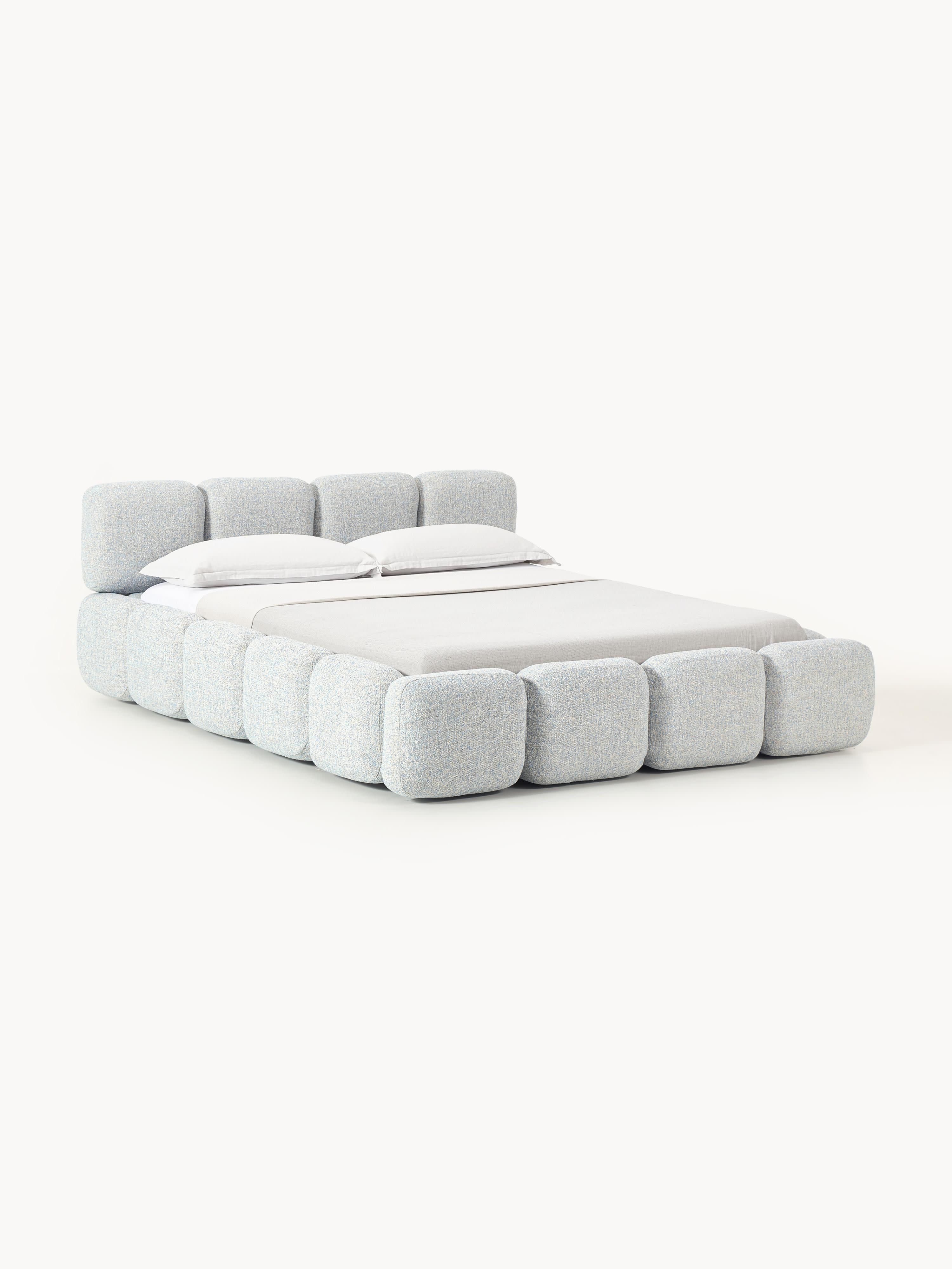 Polsterbett Tayla aus Bouclé mit Stauraum