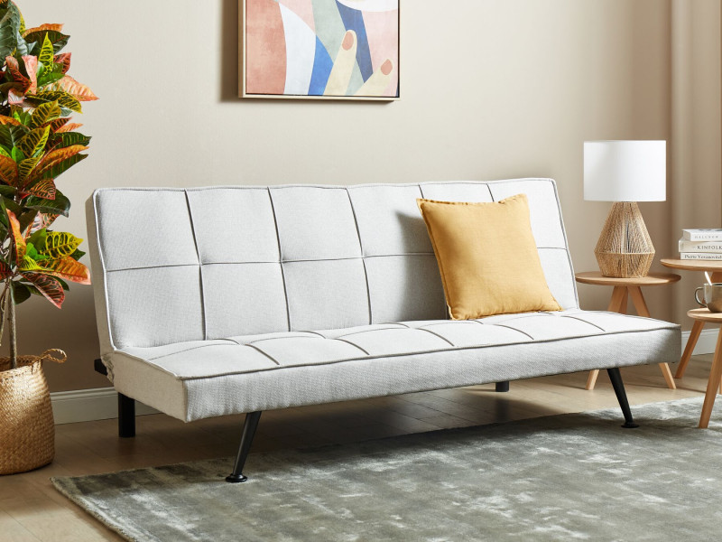 Sofa kanapa rozkładana pikowana szara