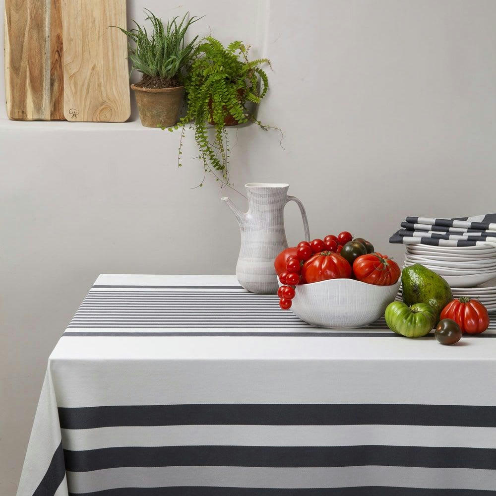 AINHOA - Serviette de table noir 50x50