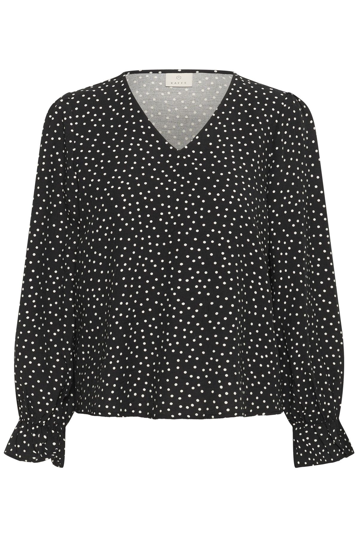 Kaffe KArea Polka Dot V Neck Blouse