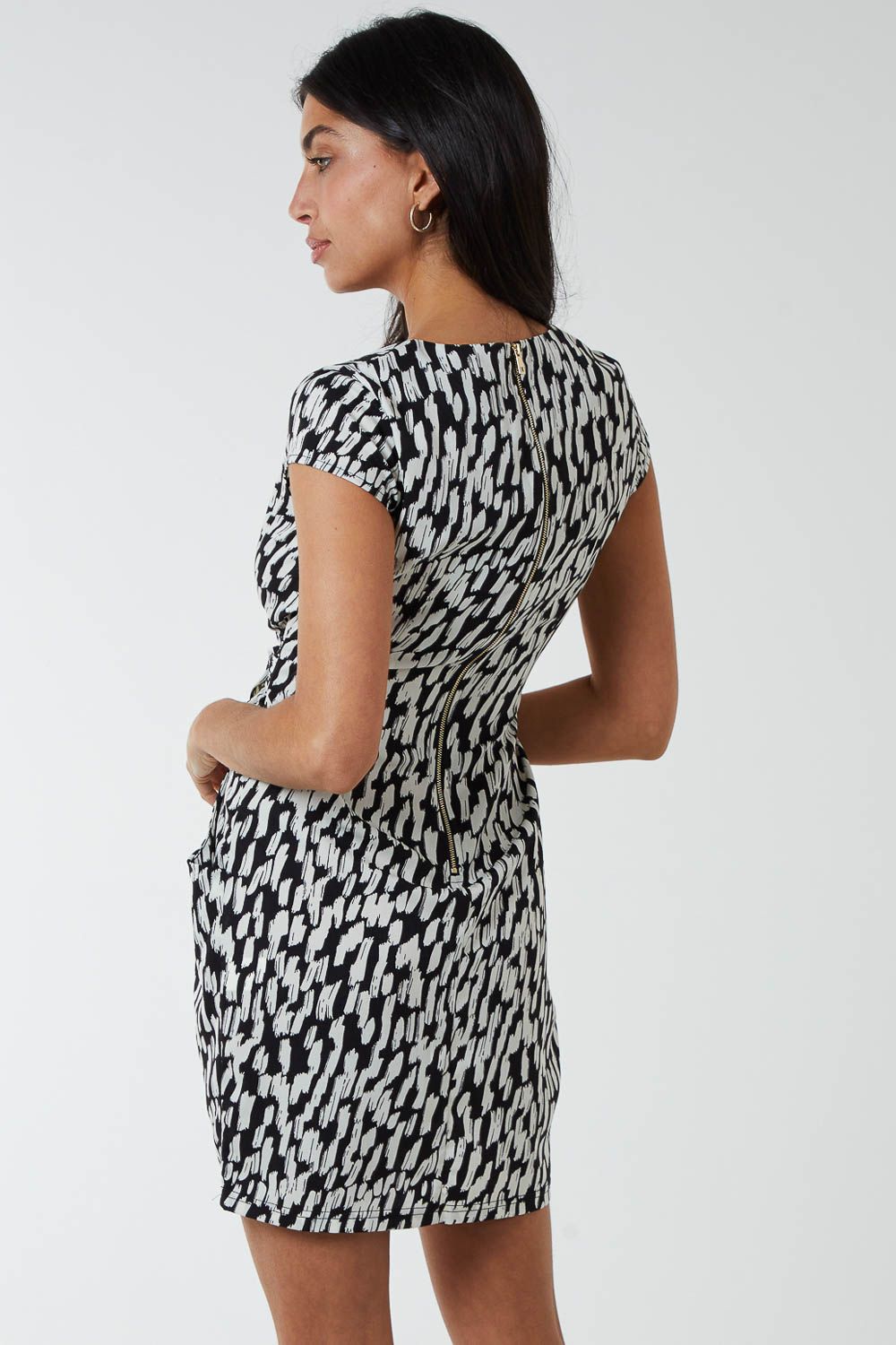 Blue Vanilla Wrap Tulip Hem Dress