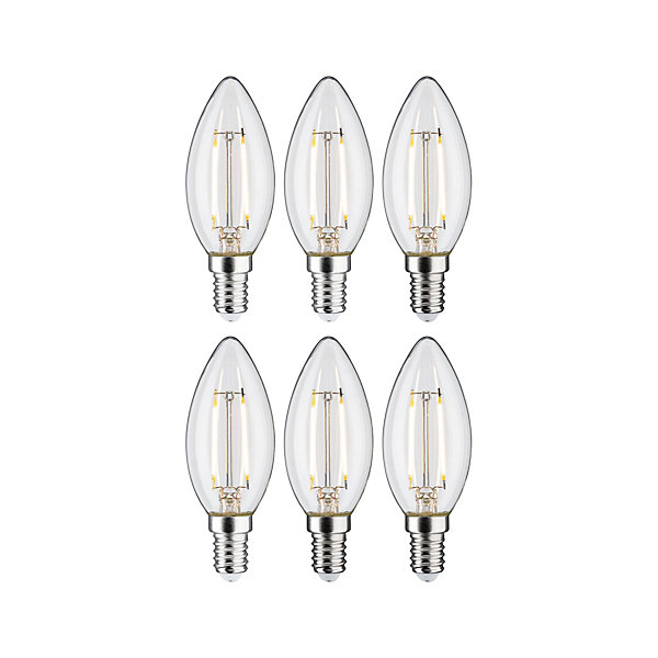 Filament 230 V Bougie LED E14 E14 Kit de 6 E14 35mm 2700K 6x2,7W 6x250lm 230V Clair