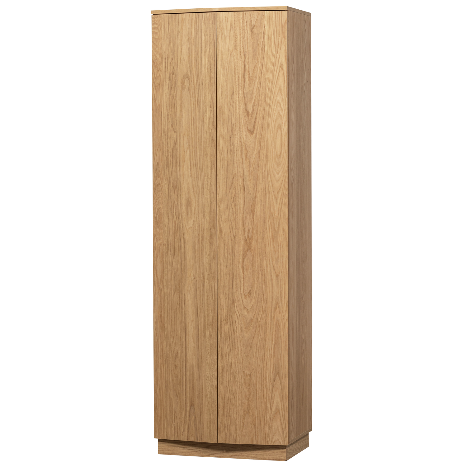 WOOOD Zuma Hoge Kast - Push-To-Open - Eiken - Transparant - 210x67x46