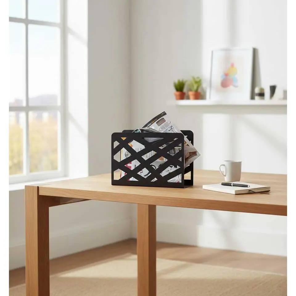 Krantenrek - 35 x 10 x 26 cm - Zwart