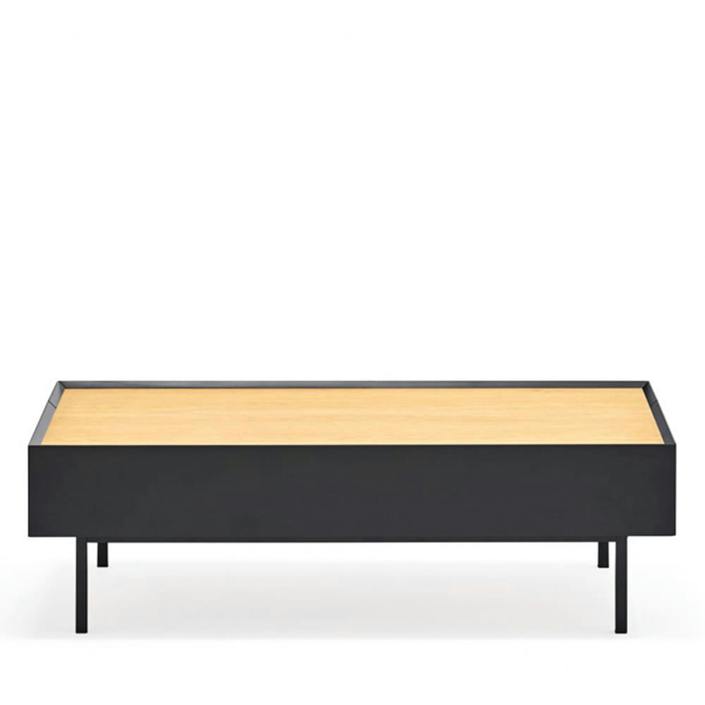 ARISTA - Table basse en bois 110x60cm noir