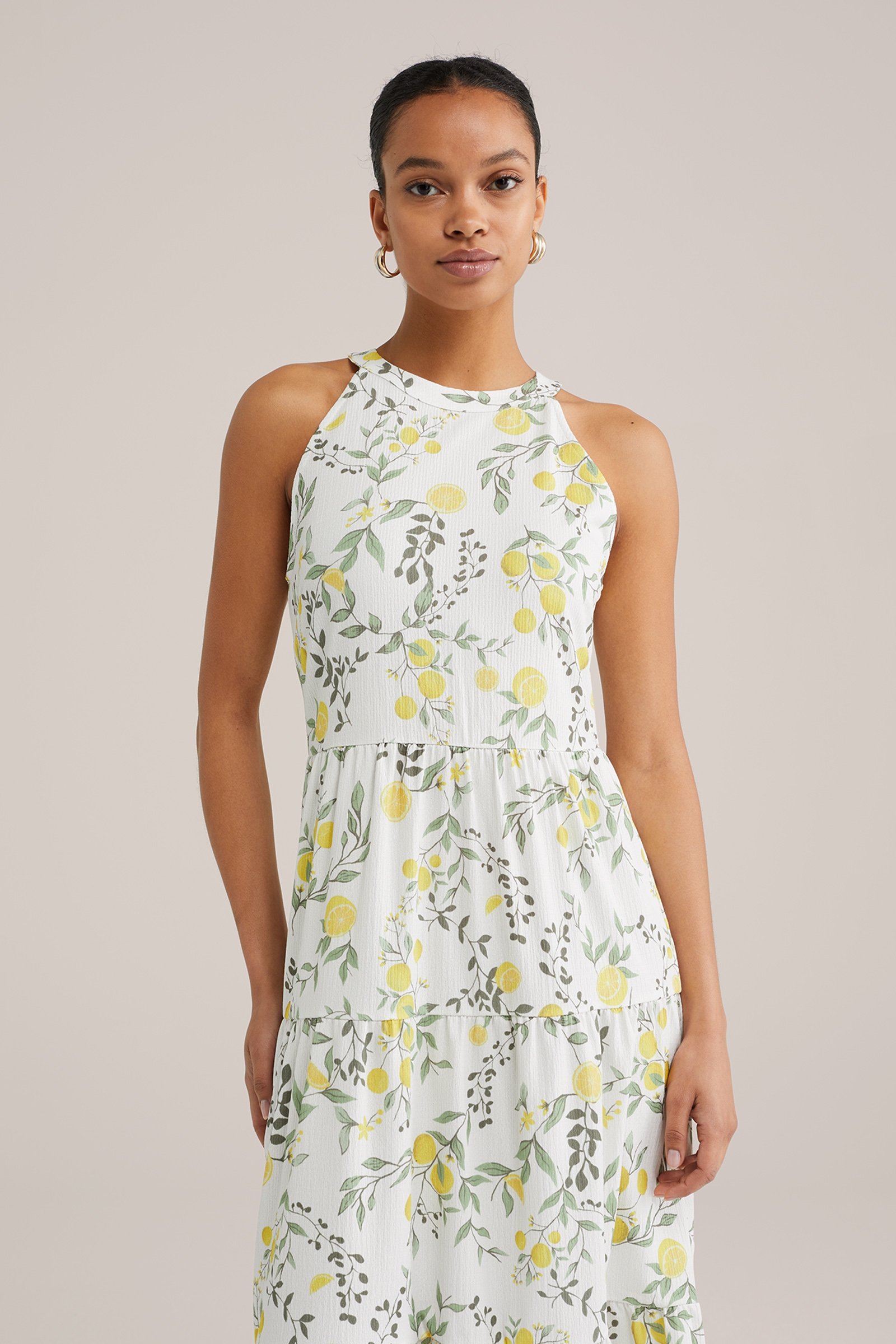 Dames Midi jersey jurk met print