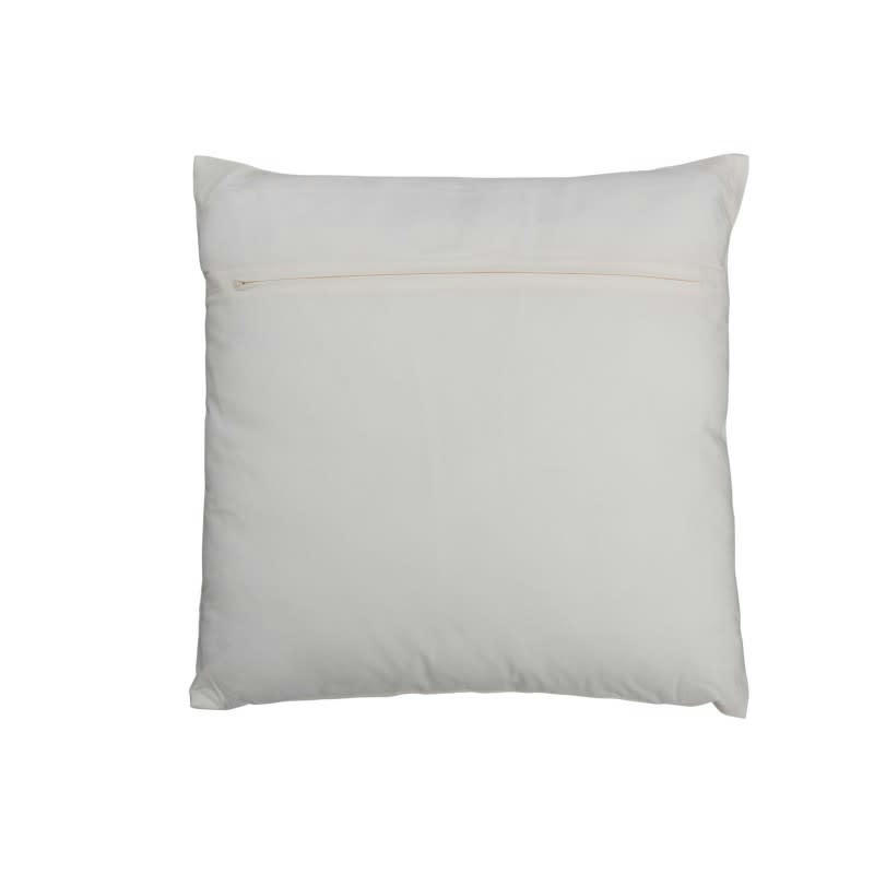 - Coussin carré avec imprimé noir en coton blanc 46x46cm