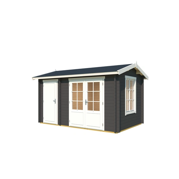 Gartenhaus »Wrexham«, BxHxT: 430 x 250,8 x 283,5 cm, (Außenmaß inkl. Dachüberstand), carbongrau