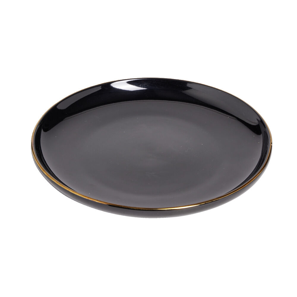 Assiette à dessert ronde Oslo faïence noire Ø20cm