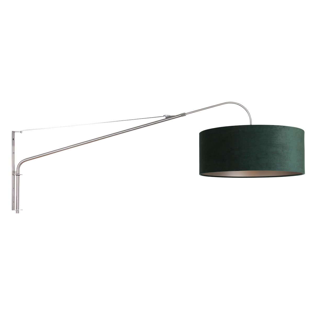 Steinhauer wandlamp elegant - 1 lichts - 145x 56 cm - mat chroom groen