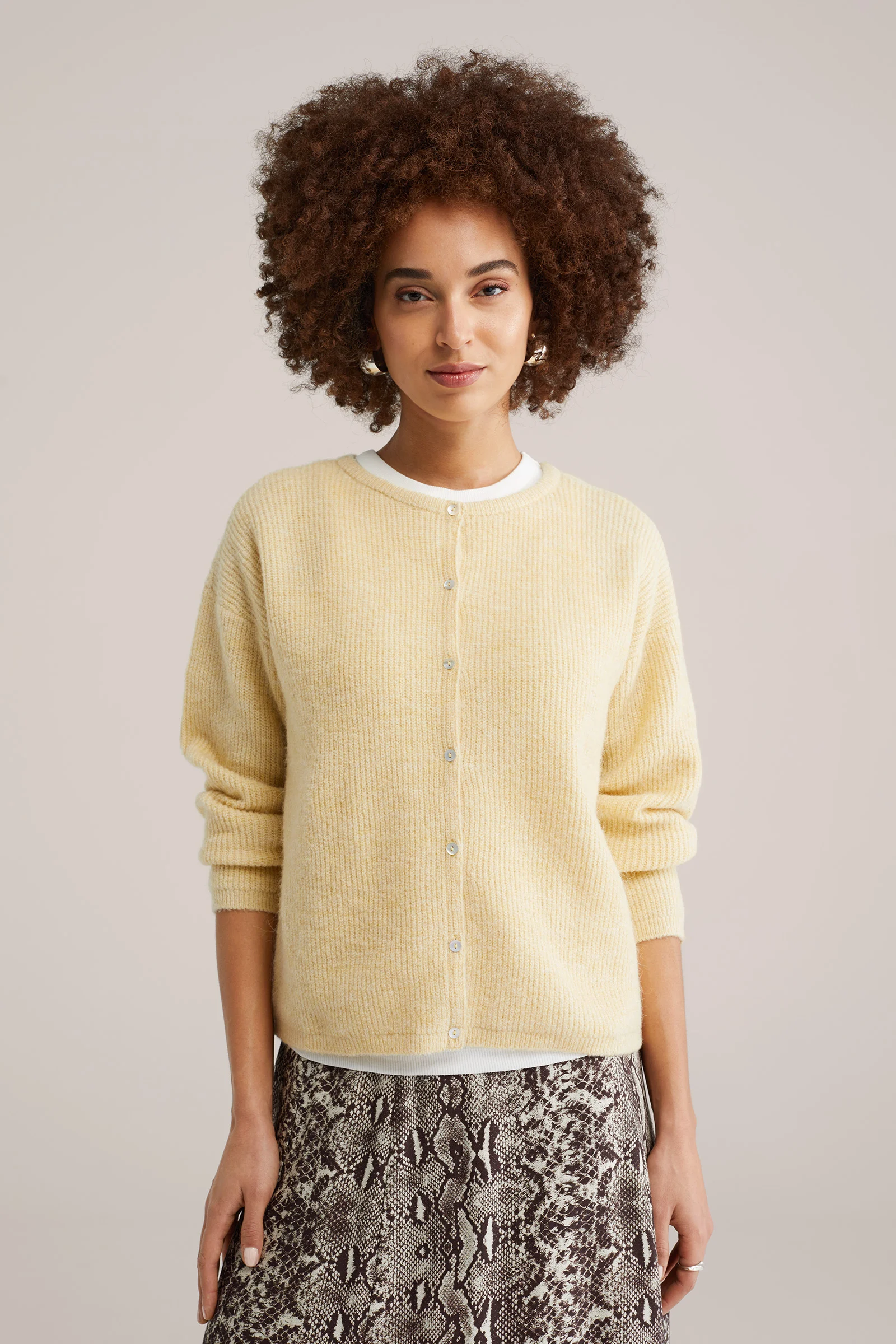 Dames gebreid vest van wolmix