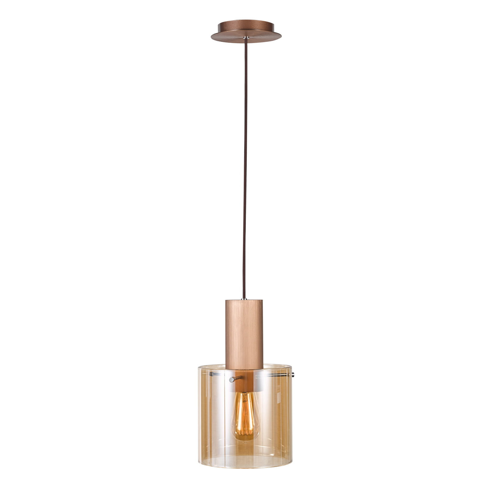 Lampa wisząca brąz antyczny Javier 1xE27x60W wym: 120x20x20 cm Italux