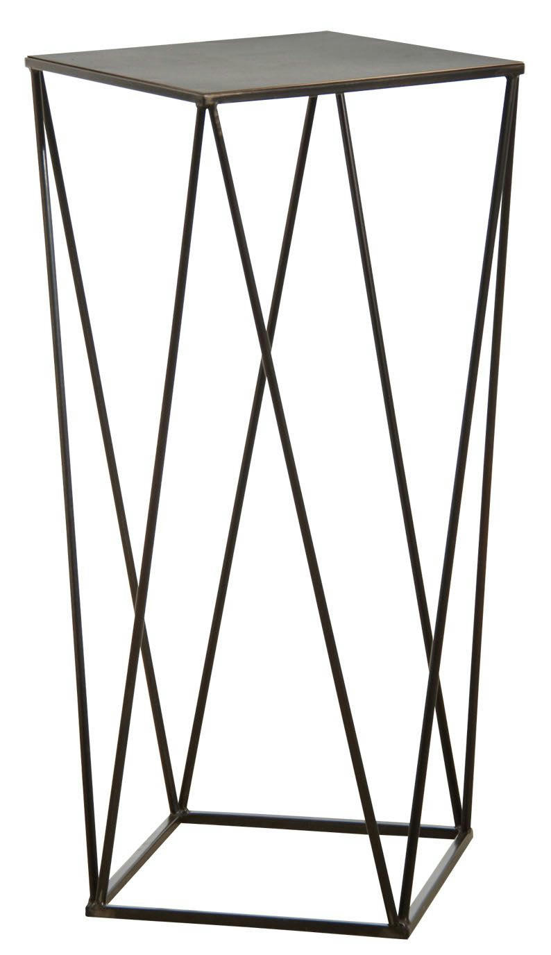 - Sellette design en métal noir 42 x 42 x 80 cm
