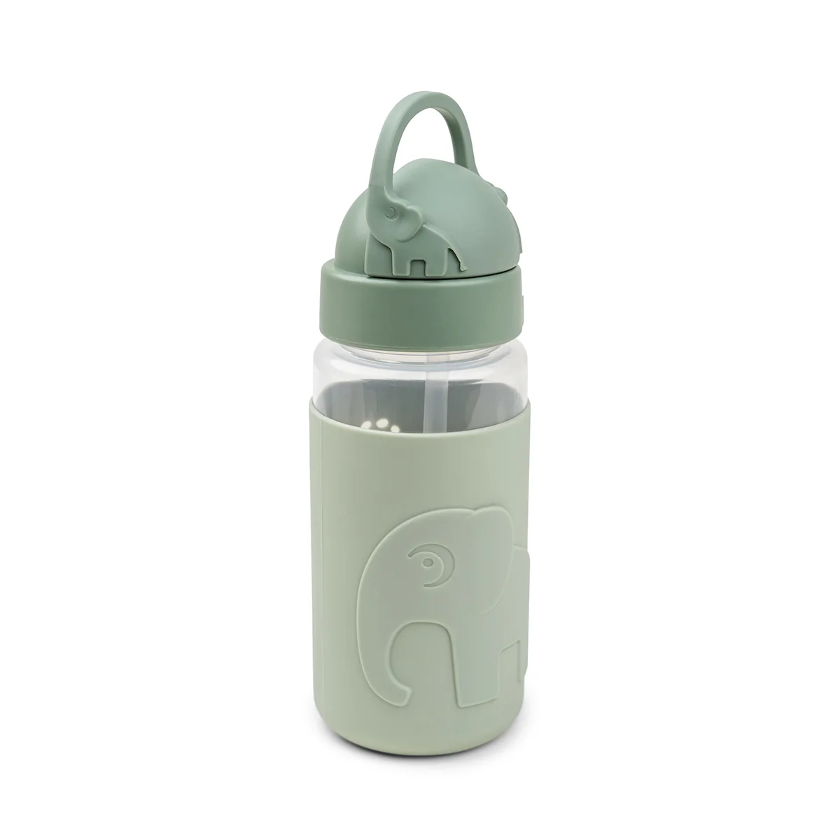 Done by Deer - Easy-grip Trinkflasche mit Trinkhalm