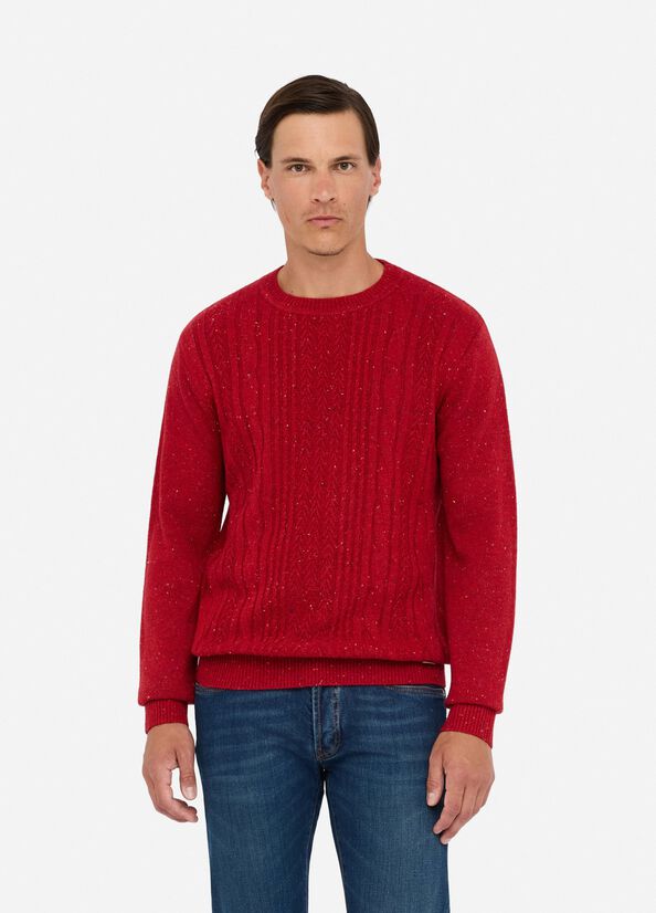 Maglia in lana a trecce