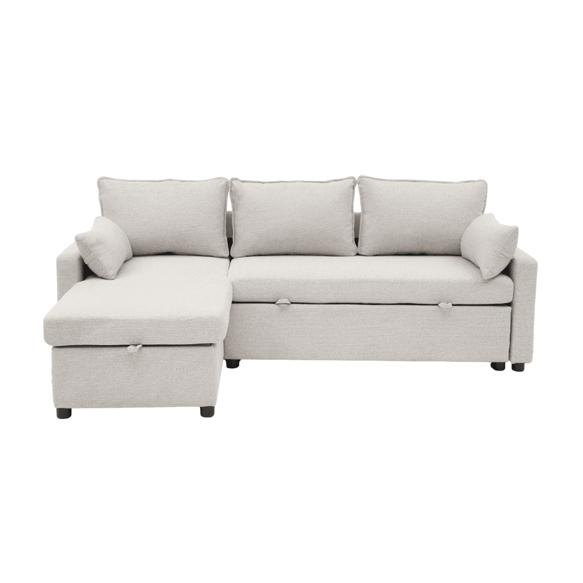 Calicosy - LOUISON 3-zits slaapbank - Grijs - 219x147x84 cm