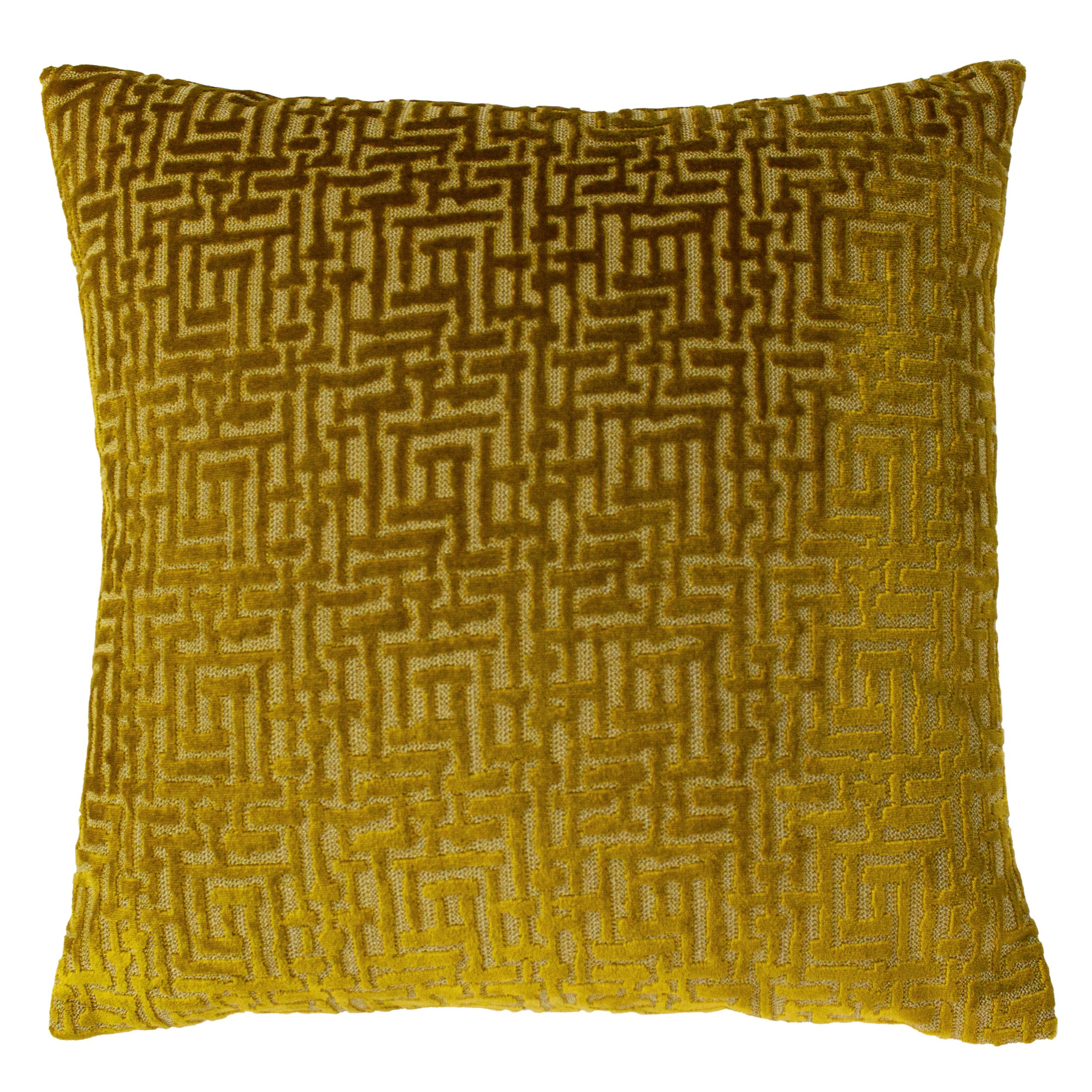 Paoletti Delphi Maze Cut Velvet Cushion