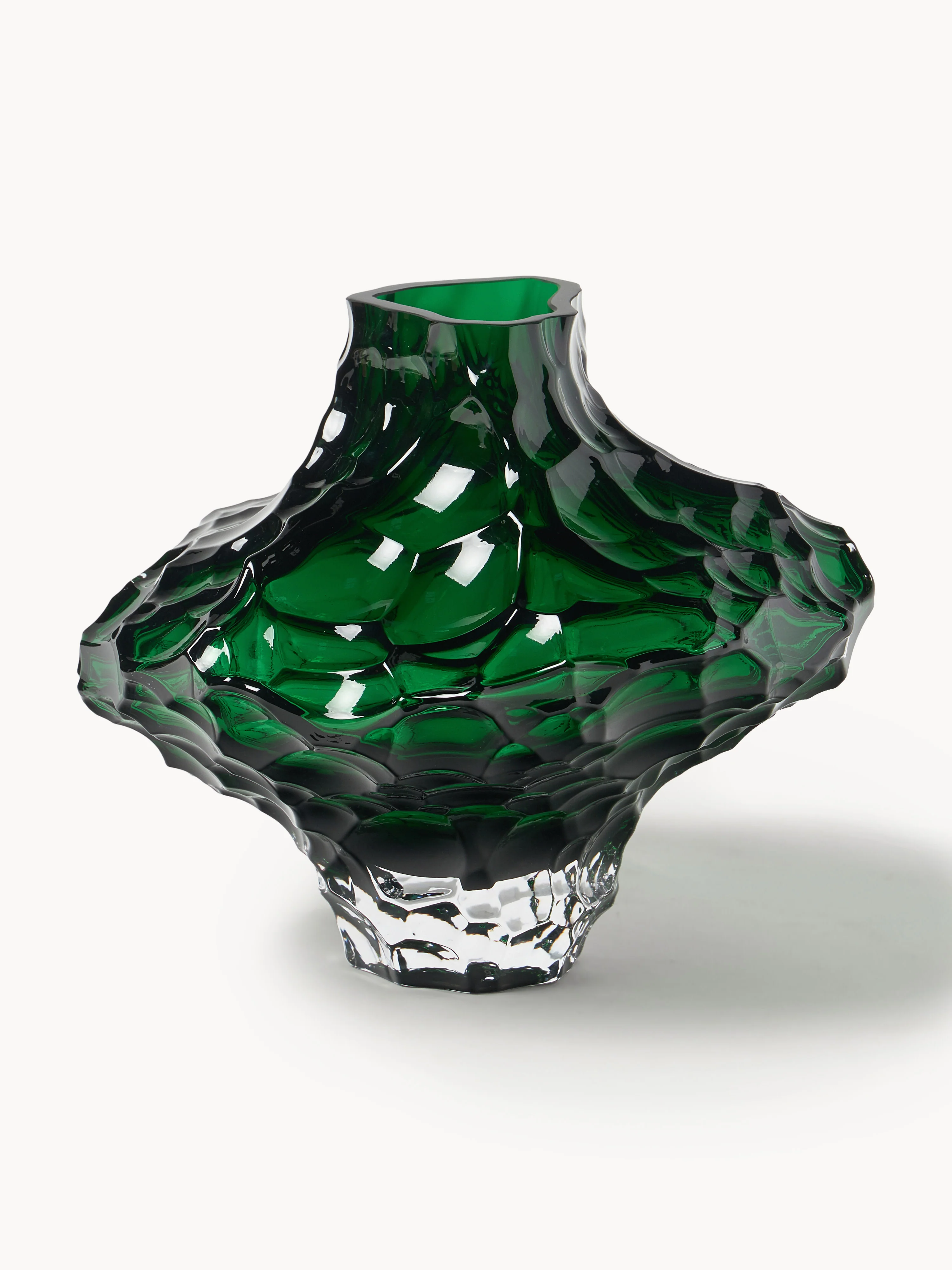 Mundgeblasene Glas-Vase Canyon, H 23 cm