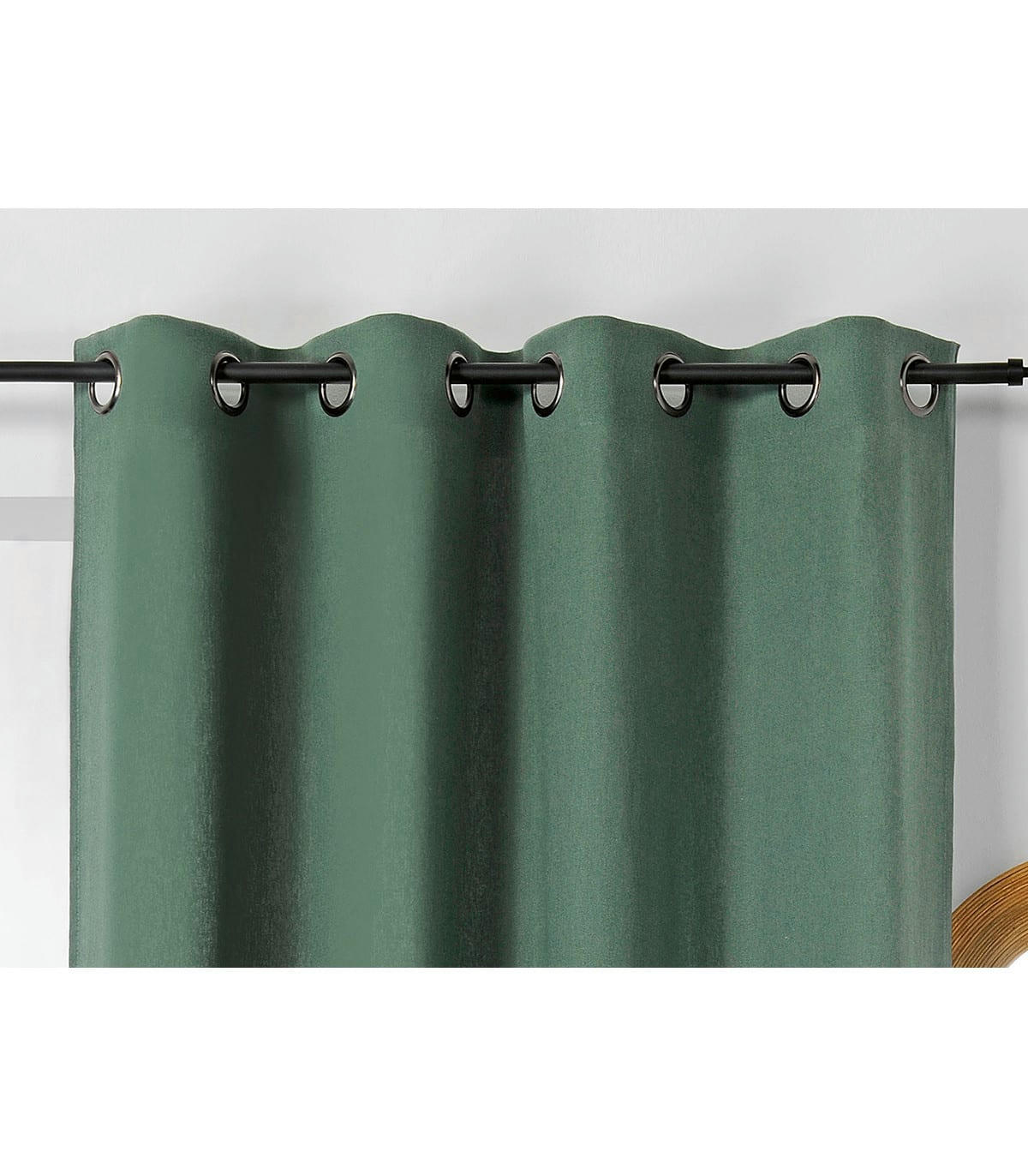 - Rideau en Chanvre 135x240cm - Taille: 135x240cm - Coloris: Vert foncé