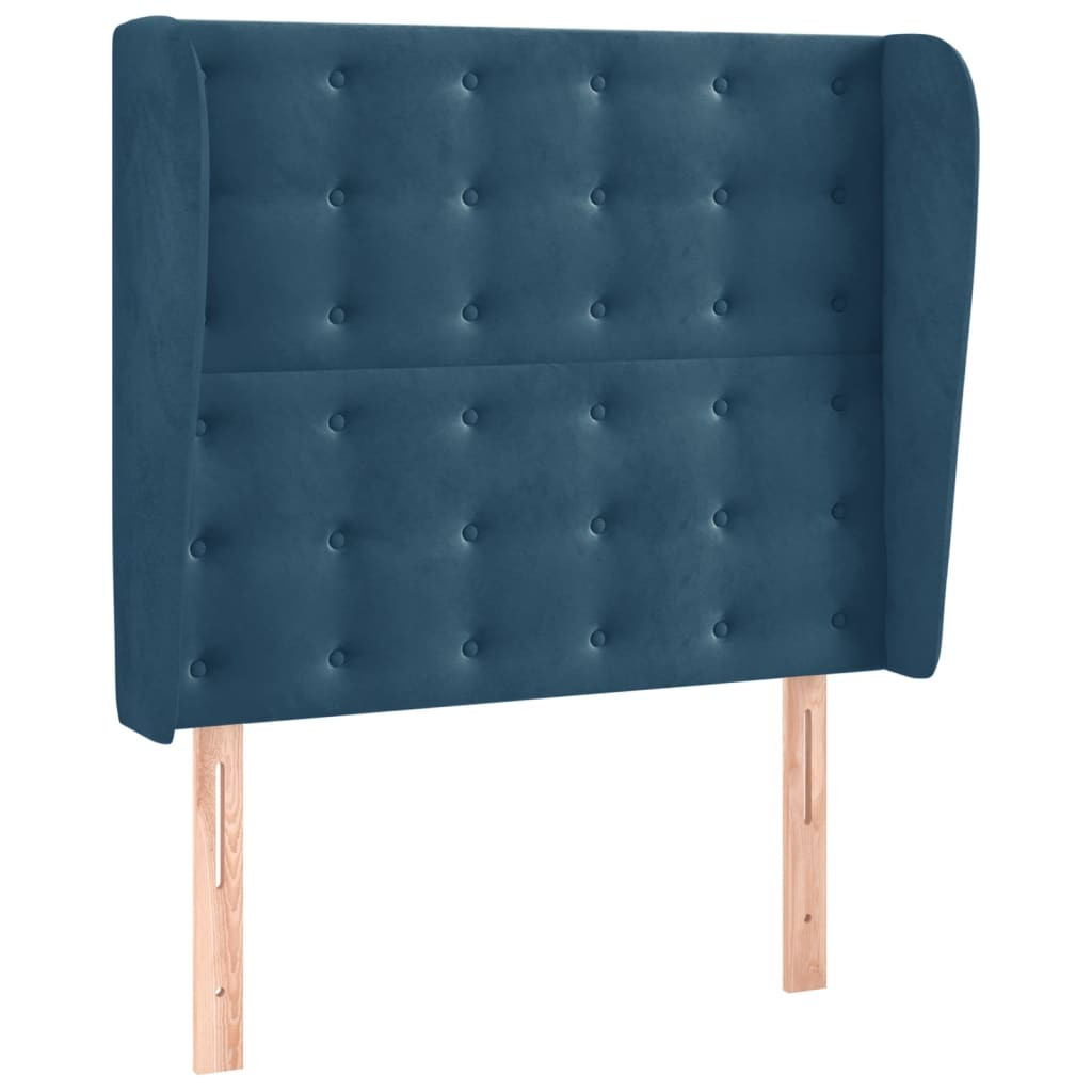 Wezgłowie Niebieski 93 x 23 x 118/128 cm Aksamit vidaXL