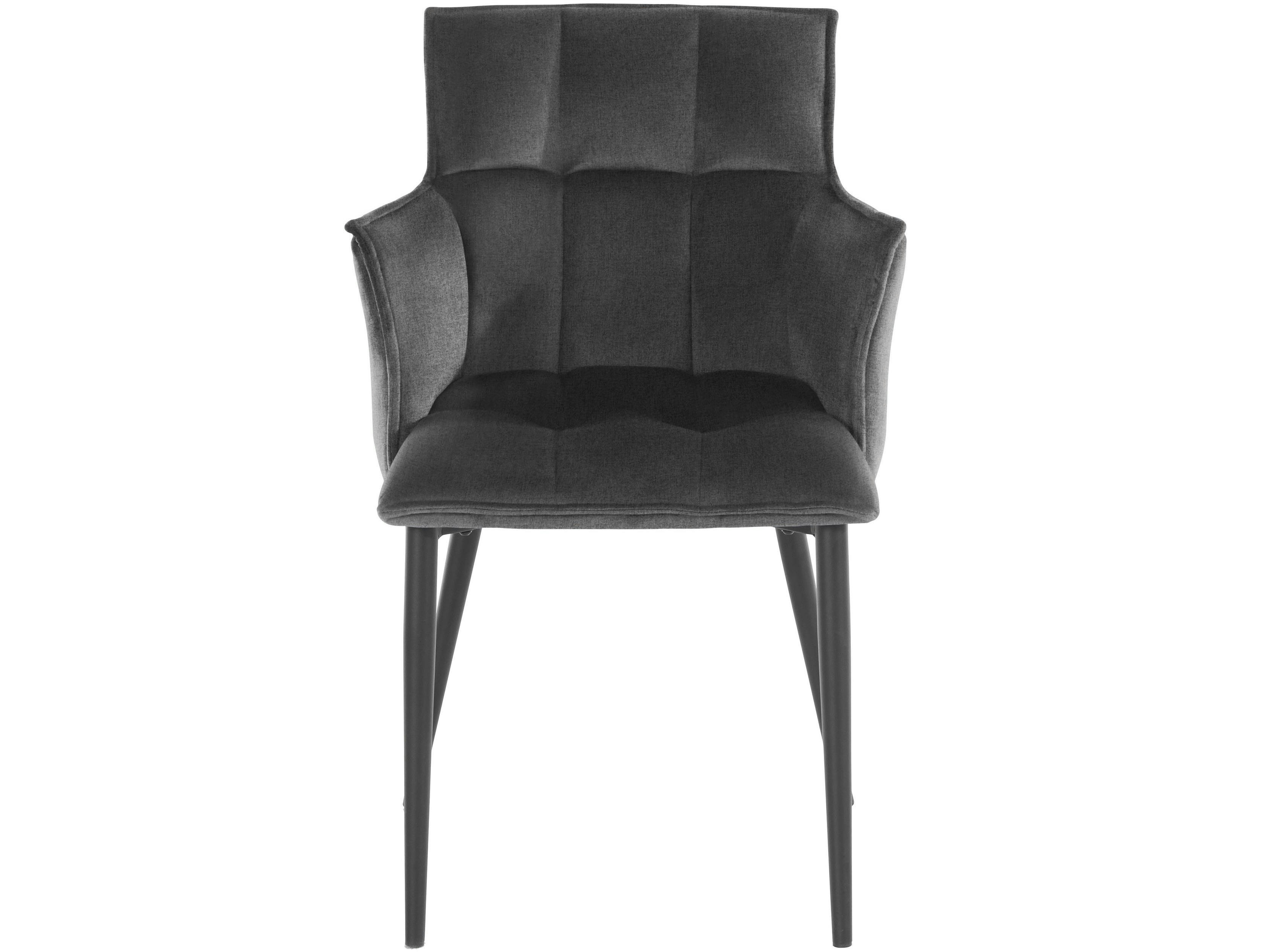 MARCIA - Lot de 2 chaises de salle à manger rembourrées en tissu tissé