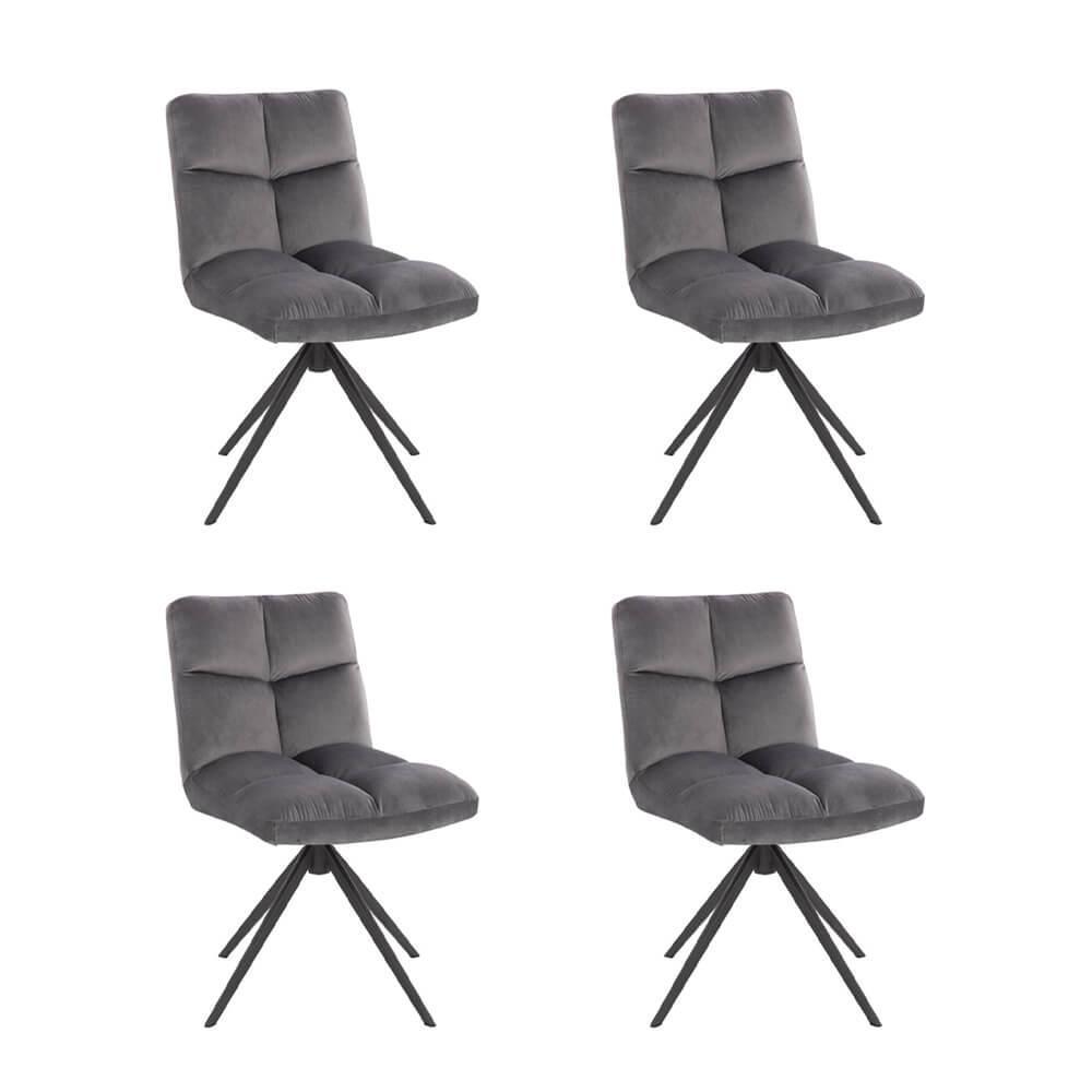 Home Deluxe Eetkamerstoel NODA Lichtgrijs Aantal: 4