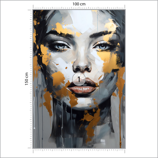 Fototapeta Piękna Abstrakcyjna Twarz Kobiety 100x150cm