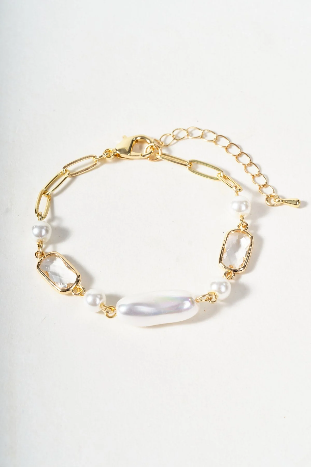 Chunky White Beaded Bracelet