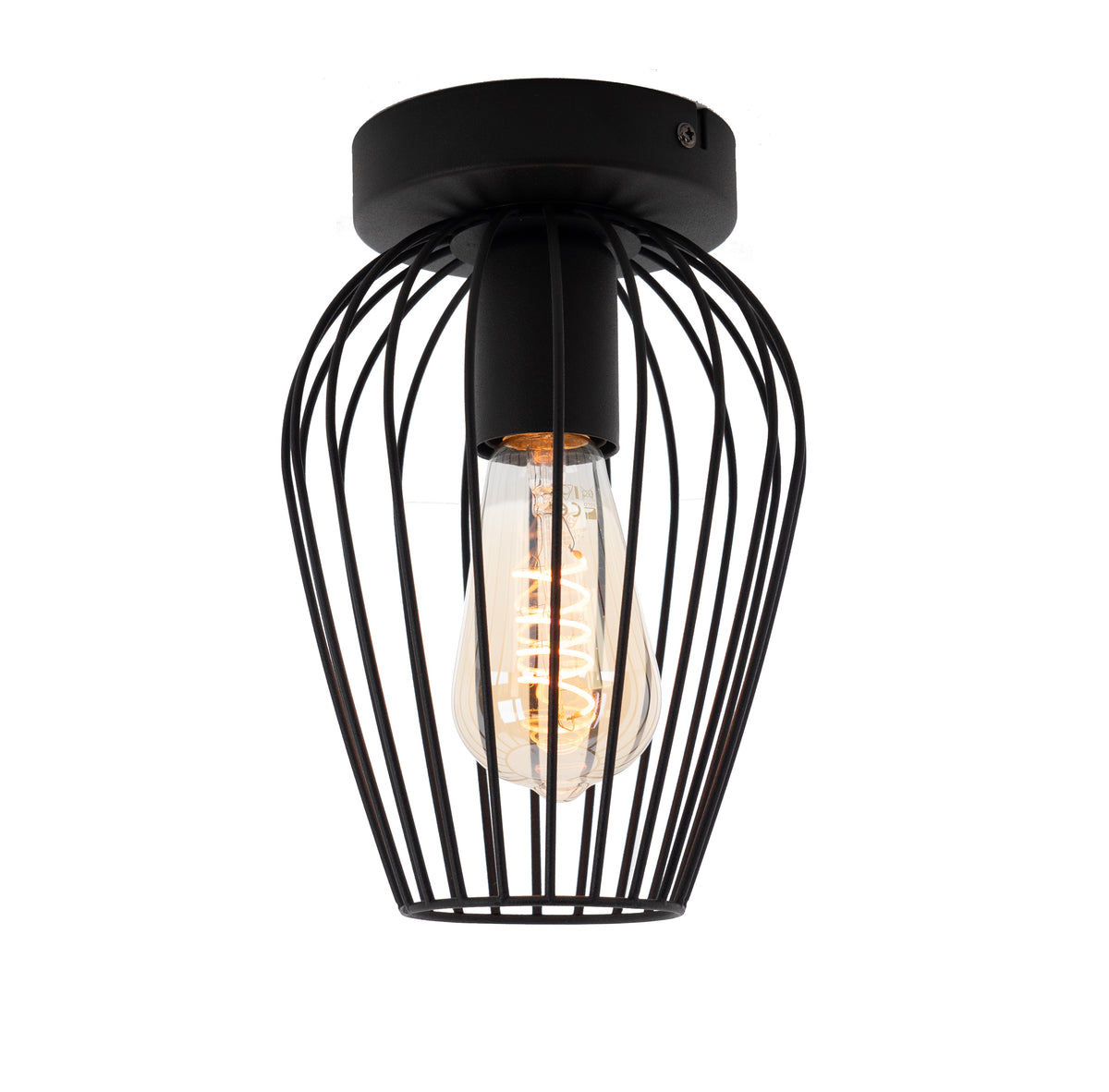 EGLO plafondlamp Newtown - e27 - staal - zwart
