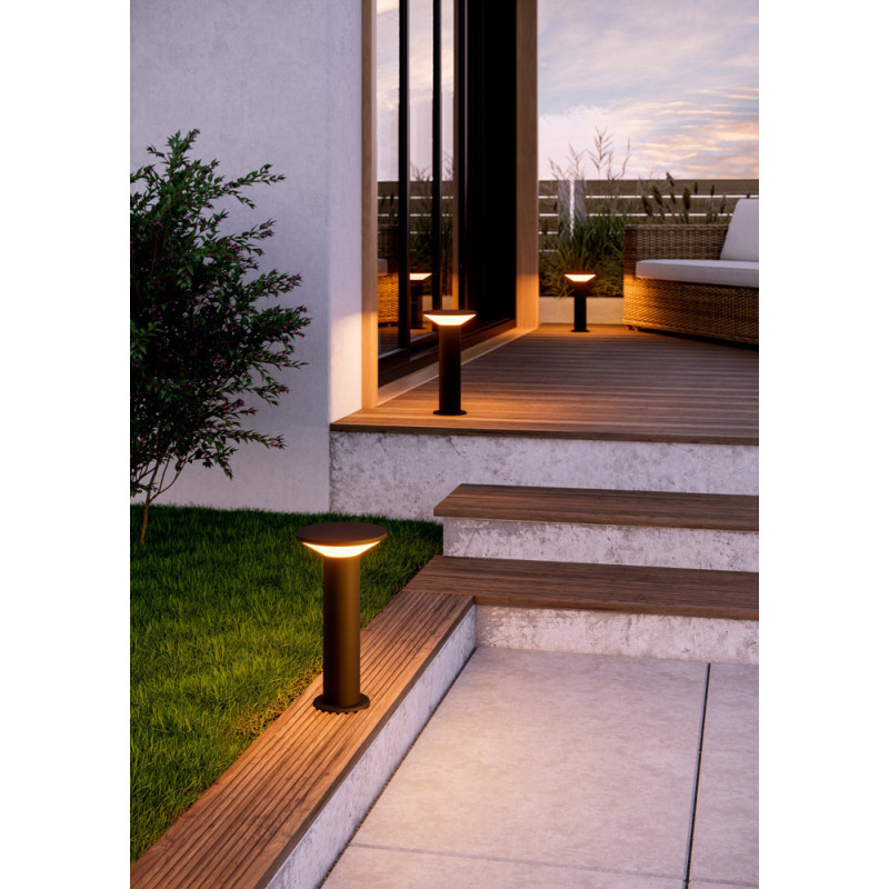 Borne extérieure LED Rigosa noire 10 W EGLO