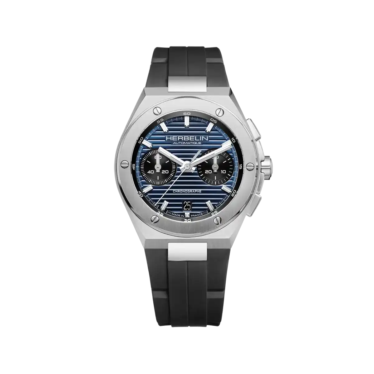 CAP CAMARAT – CHRONO AUTOMATIQUE – BLEU & FKM NOIR