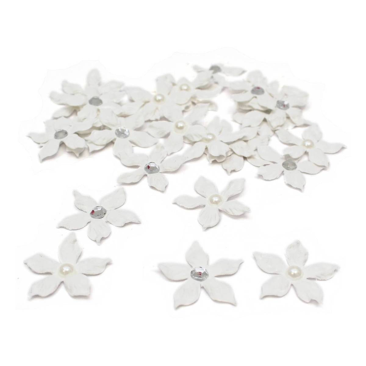 White Paper Star Florettes 40 Pack