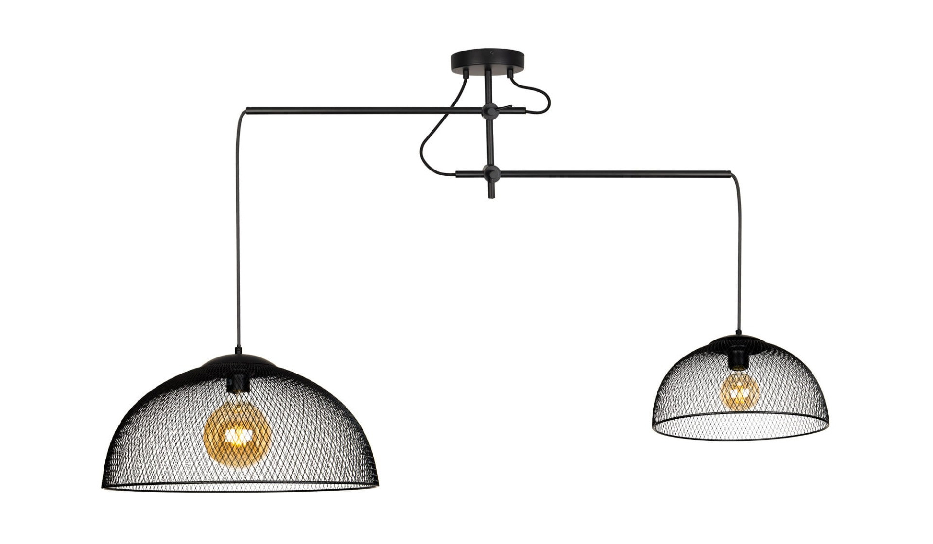 Lampa wisząca czarna CONCEPT 2xE27x60W wym: 100x170x48 cm Maxlight