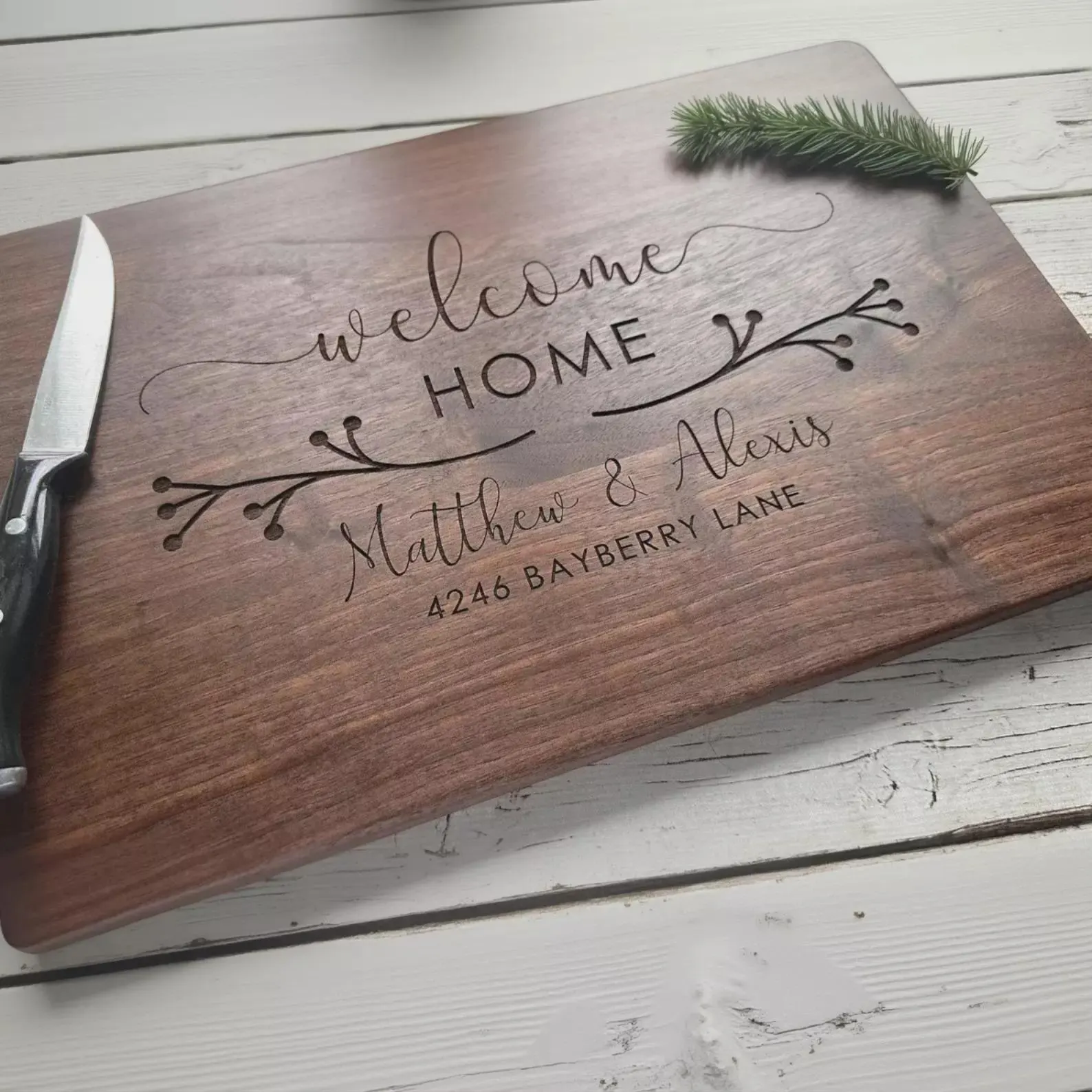 Real Estate Closing Gift, Housewarming Gift, New Home Gift, Personalized Cutting Board, Wood Cutting Board, Logo Advertising, Realtor