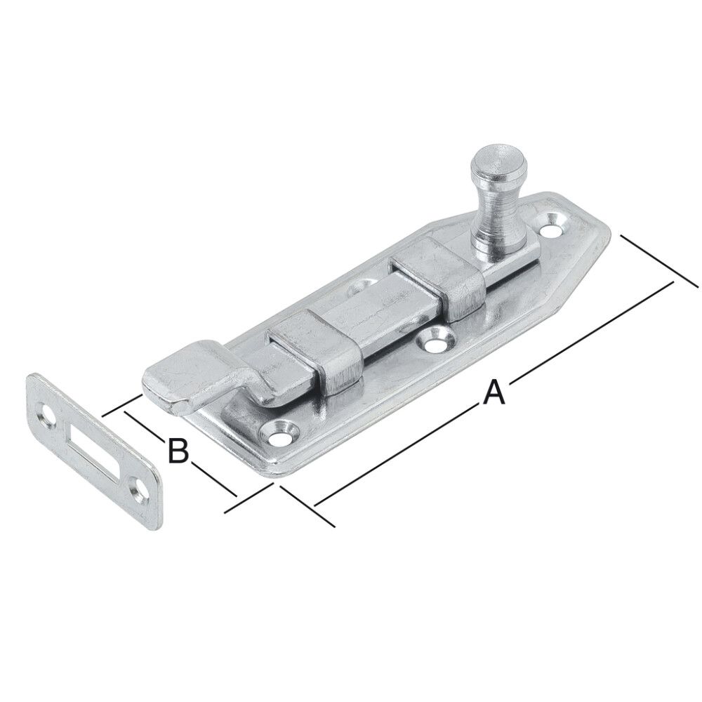 VINDUSLÅS VORMANN STÅL GALVANISERT 80X30MM