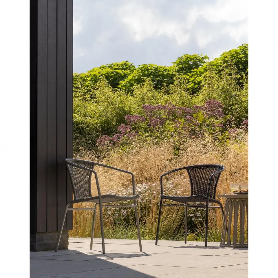 WOOOD Weston Stoelen Buiten - Rattan/Metaal - Jungle - Set van 4