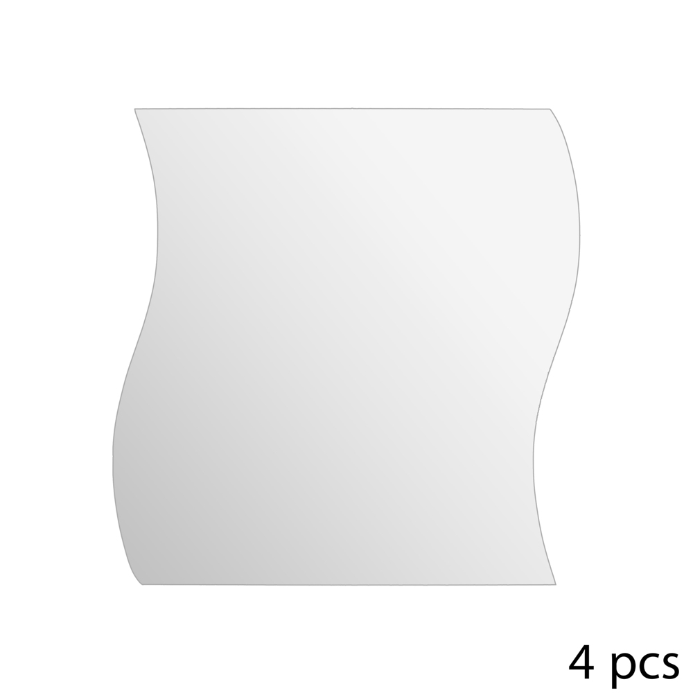 Conjunto de 4 espelhos adesivos ondulados