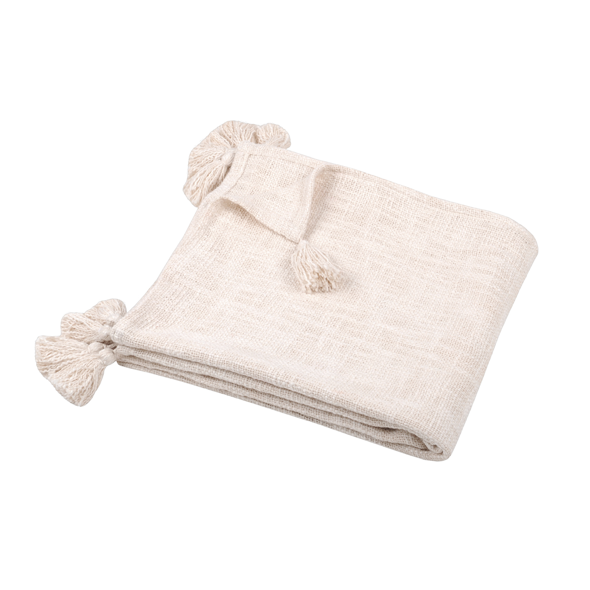 Manta SANCHEZ cru em algodão 125x150cm