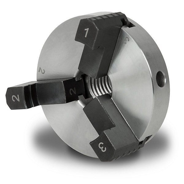 EBERTH Mandrin à trois mâchoires de 80 mm, mandrin à 3 mors à centrage automatique, filetage de raccordement 1