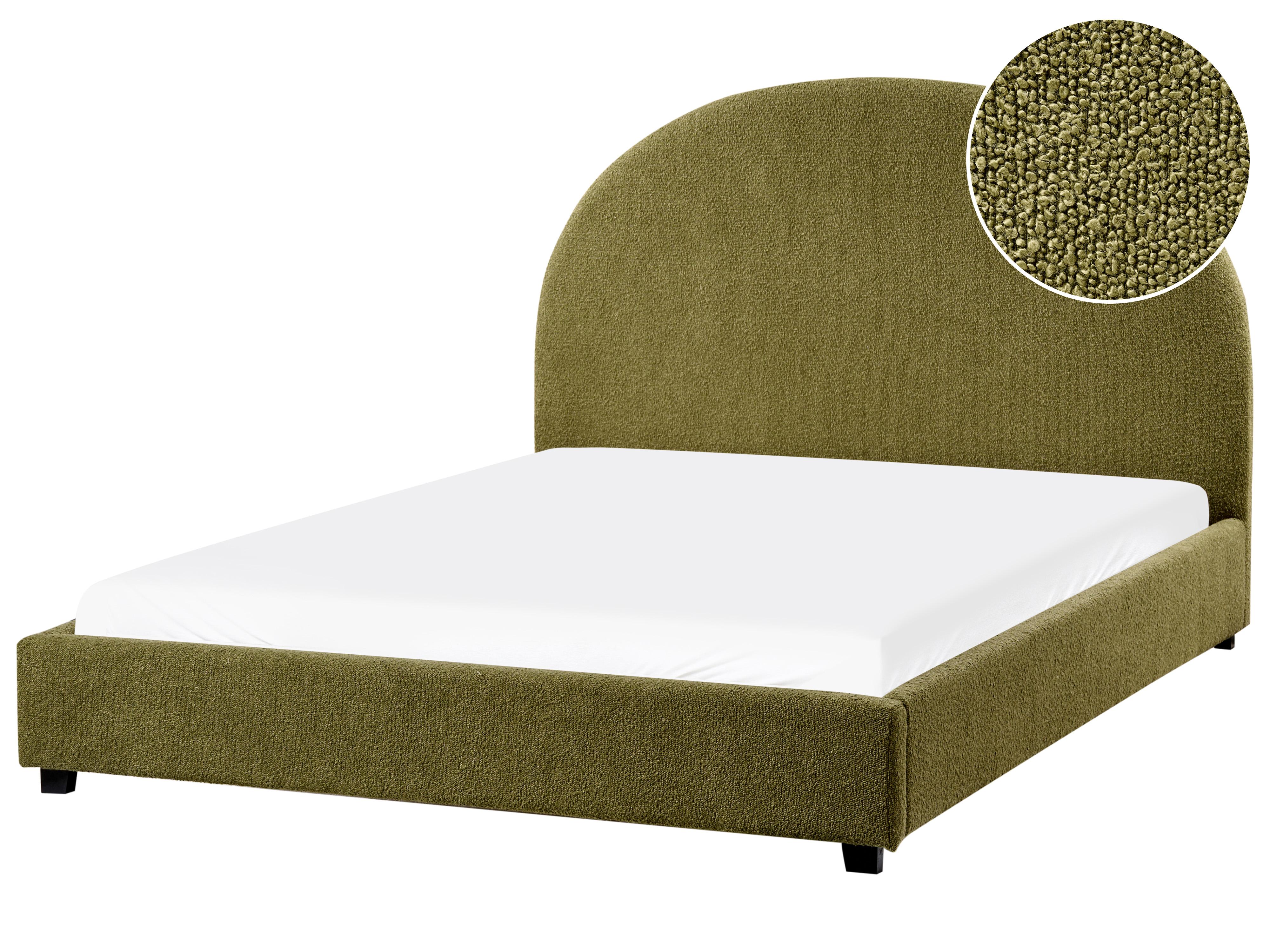 Waterbed Boucle VAUCLUSE 140 x 200 cm (EU Double) Olive Green