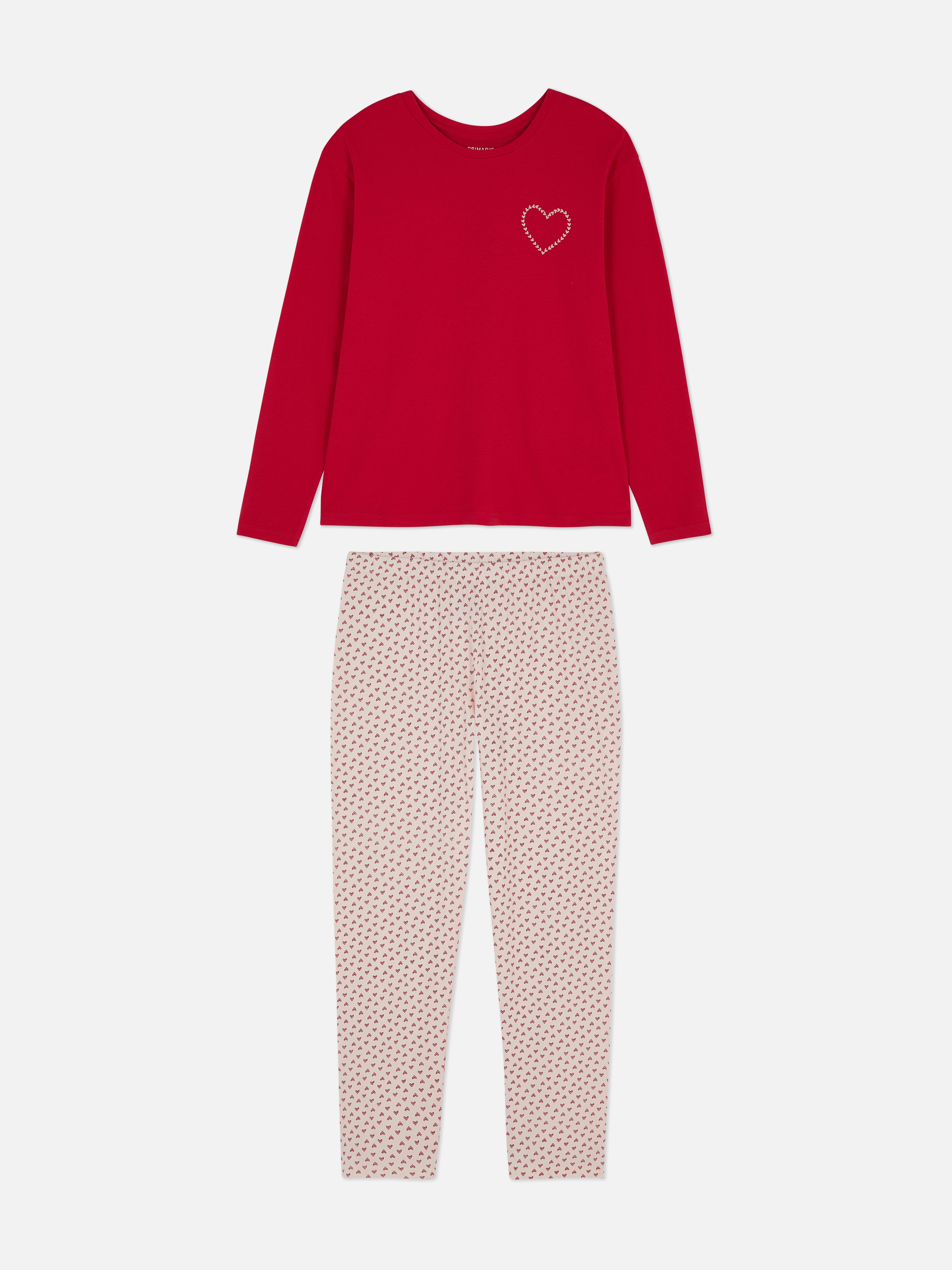 Printed Long Sleeve Pajama Set