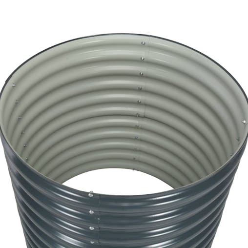 NNEVL Garden Raised Bed 80x80x81 cm Galvanised Steel Grey