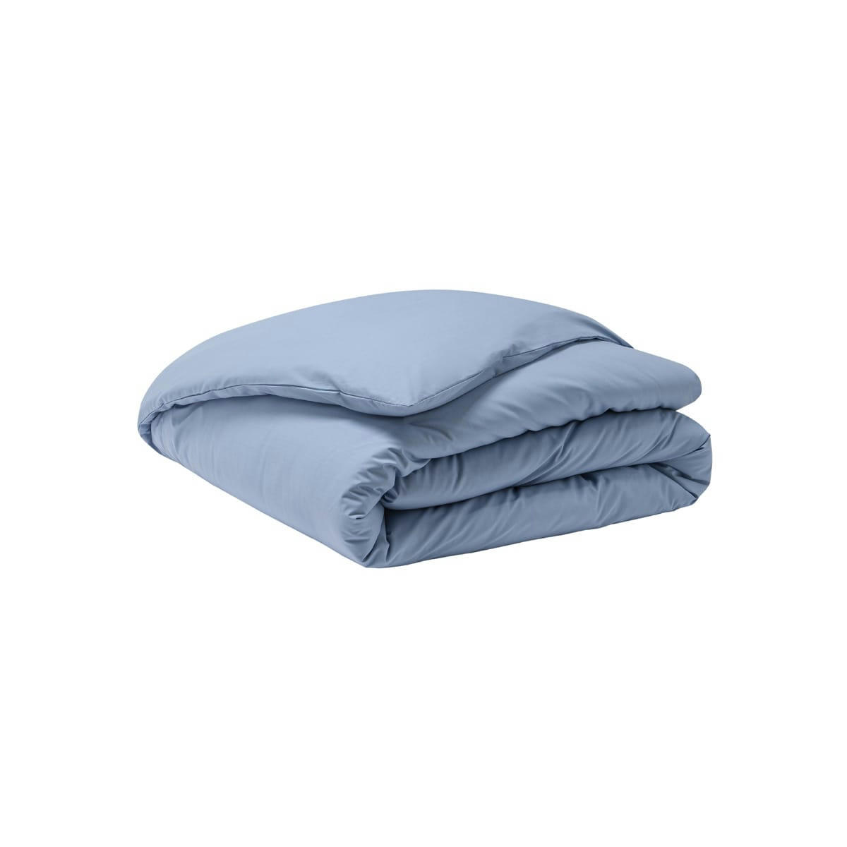 PREMIERE - Parure de lit en percale de coton bleu olympe 140x200