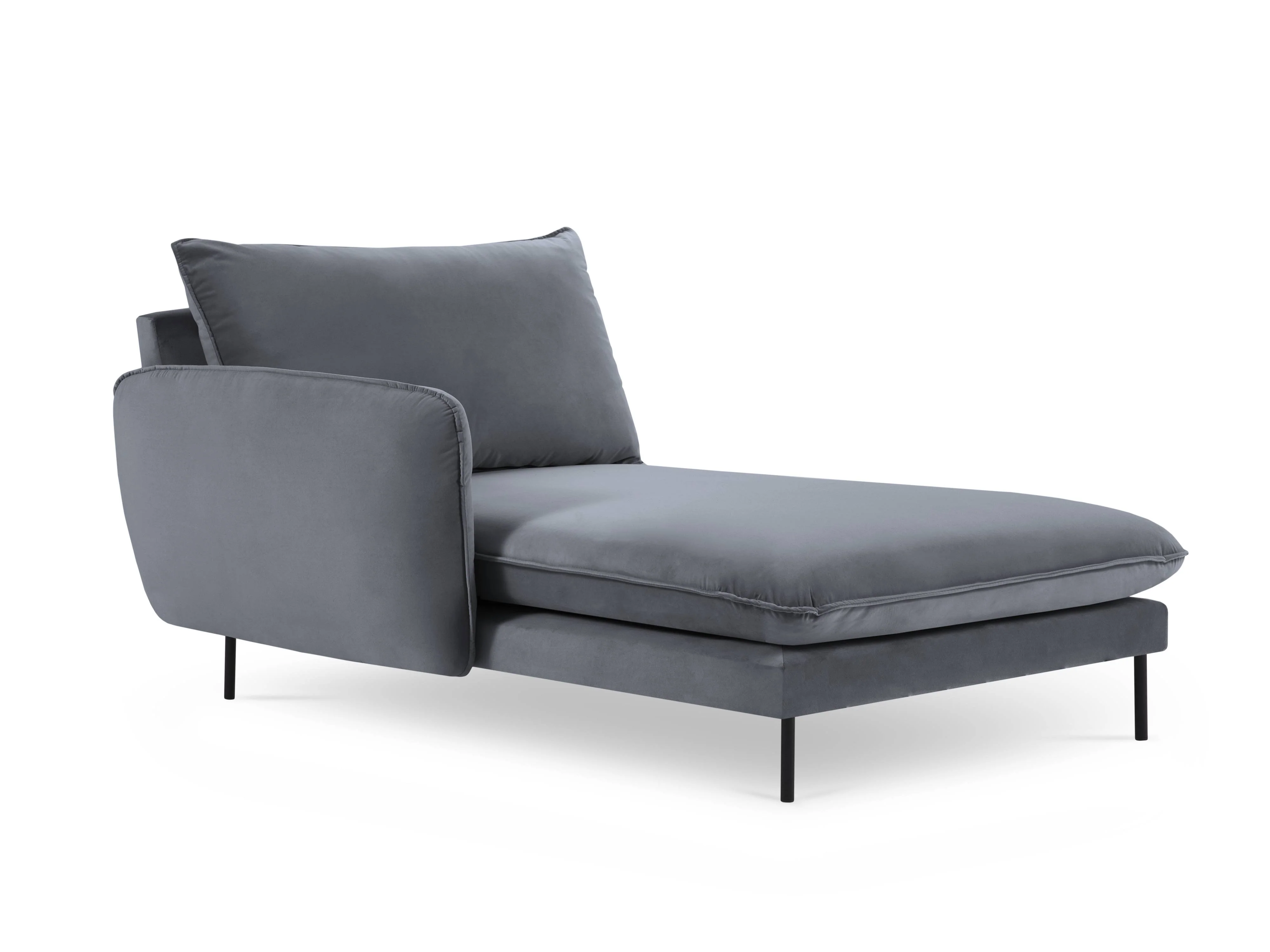 Chaise longue Vienna links velvet
