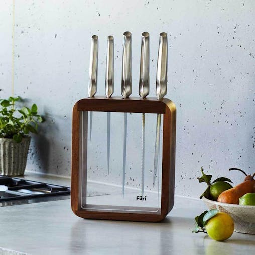 New Furi Pro Vault Stainless Steel 6Pc Knife Block Set 6 Piece