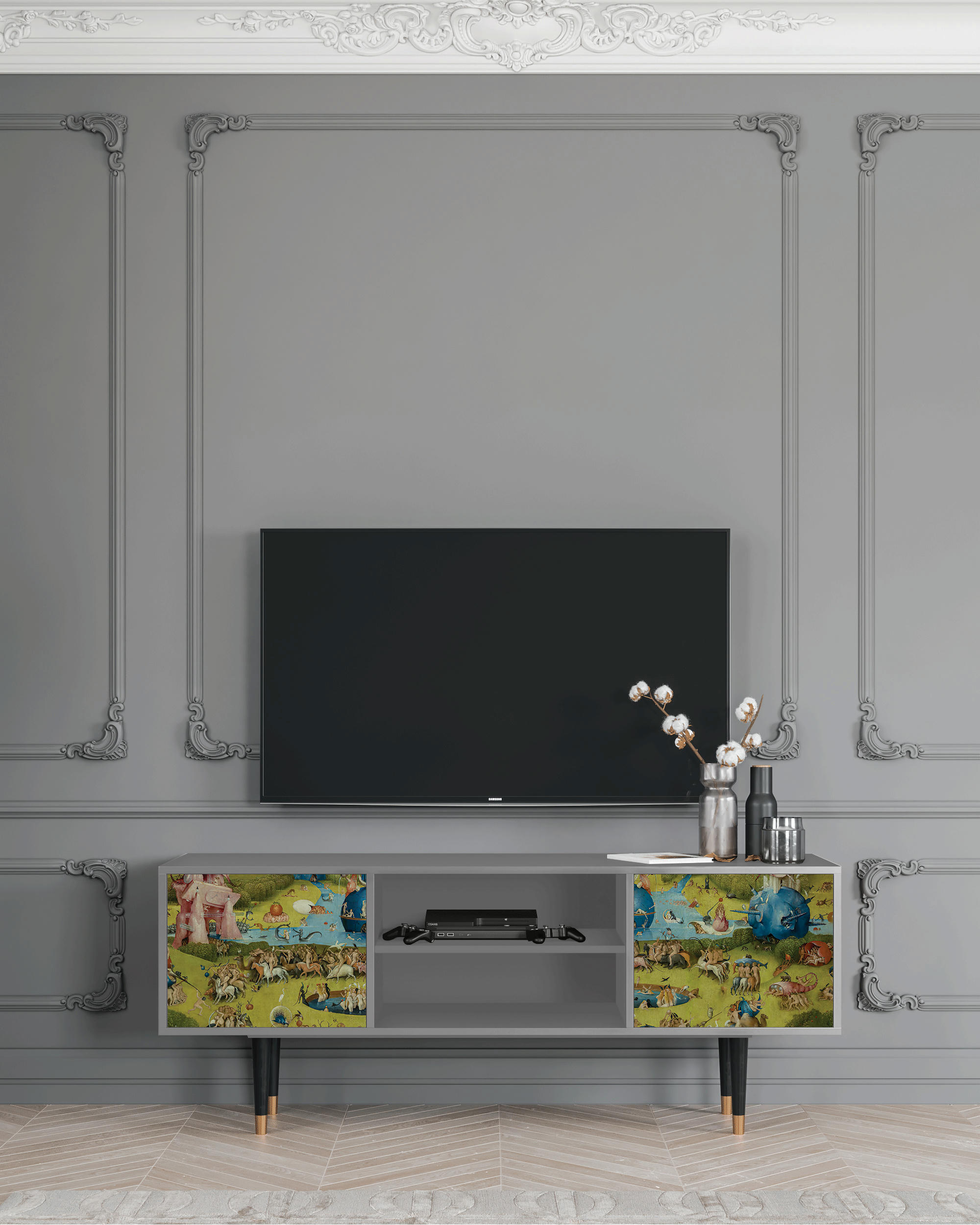 THE GARDEN BY HIERONYMUS BOSCH - Meuble TV  multicolore 2 portes L 170 cm