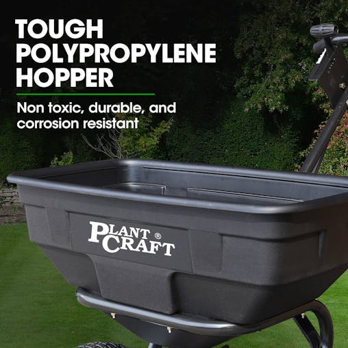NNEMB Walk Behind Broadcast Spreader 56kg 60L Seed Lawn Fertiliser